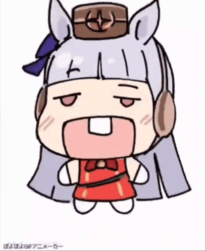 A Cartoon Drawing Of A Horse Wearing A Red Dress GIF
