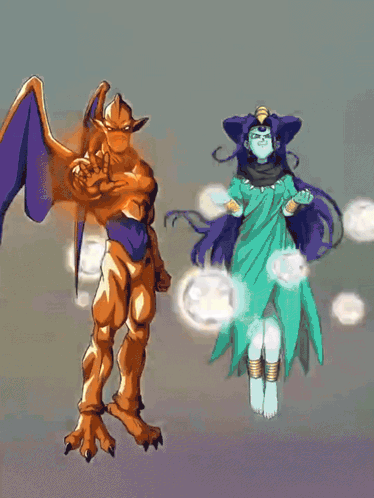 A Cartoon Drawing Of A Lion And A Woman In A Green Dress GIF