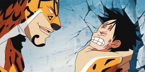 A Cartoon Drawing Of A Man And A Leopard With The Letters C And A On Their Faces GIF