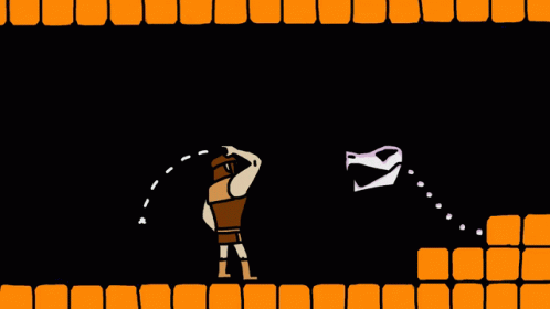 A Cartoon Drawing Of A Man And A Skeleton GIF
