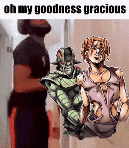 A Cartoon Drawing Of A Man And A Woman With The Words Oh My Goodness Gracious GIF