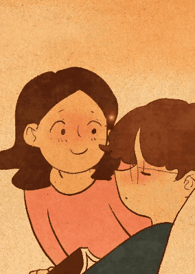 A Cartoon Drawing Of A Man Carrying A Woman GIF