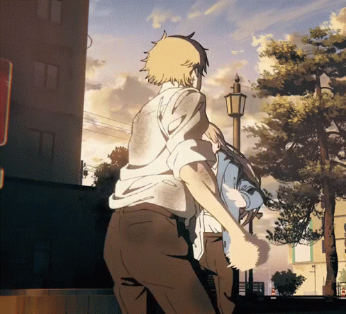 A Cartoon Drawing Of A Man Carrying Another Man GIF