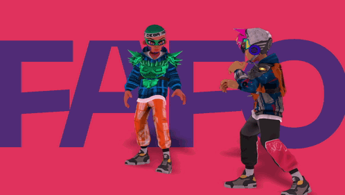 A Cartoon Drawing Of A Man Kicking Another Man With The Word Faro Behind Them GIF