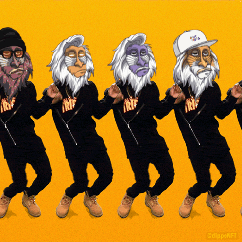 A Cartoon Drawing Of A Man With A Beard Wearing A Hat GIF