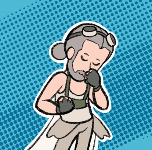 A Cartoon Drawing Of A Man With A Beard Wearing Goggles GIF