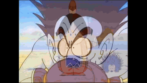 A Cartoon Drawing Of A Man With A Hedgehog Behind Him GIF