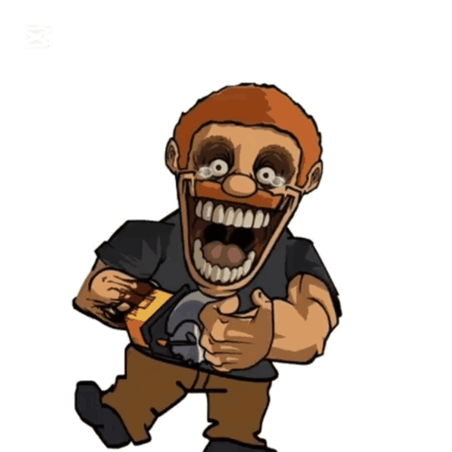 a cartoon drawing of a man with a huge mouth and teeth says captain