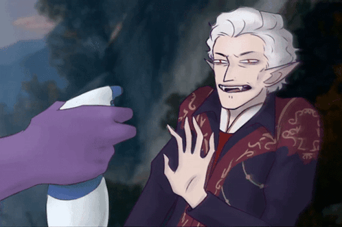 Cartoon Man With Spray Bottle GIF