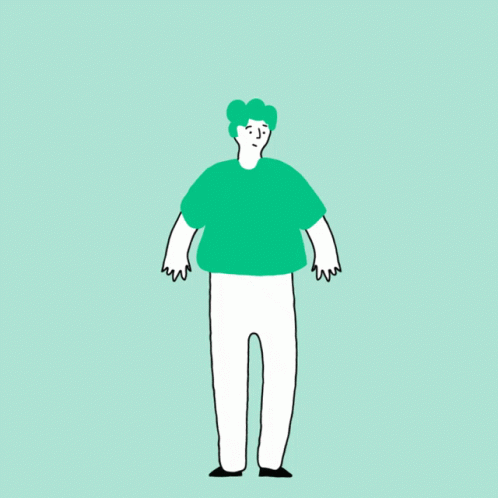A Cartoon Drawing Of A Man With His Arms Outstretched And The Words " My Panic Attack " Below Him GIF