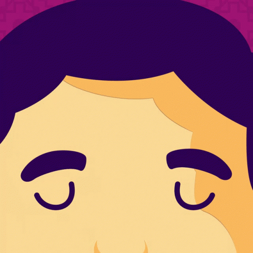A Cartoon Drawing Of A Man With His Eyes Closed And His Finger On His Nose GIF