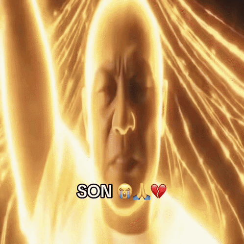 A Cartoon Drawing Of A Man With Son Written On The Bottom GIF