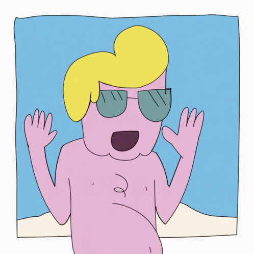 a cartoon drawing of a man with sunglasses on