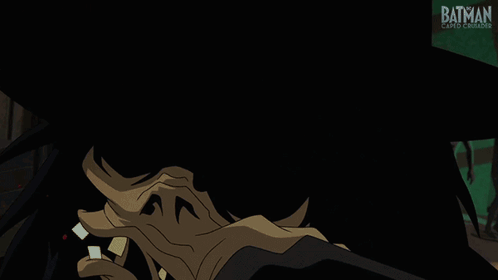 A Cartoon Drawing Of A Man With The Word Batman On The Bottom GIF