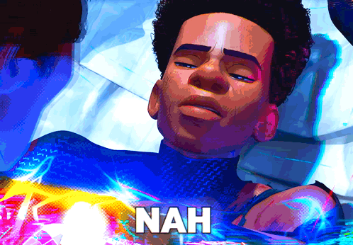 A Cartoon Drawing Of A Man With The Word Nah On The Bottom GIF