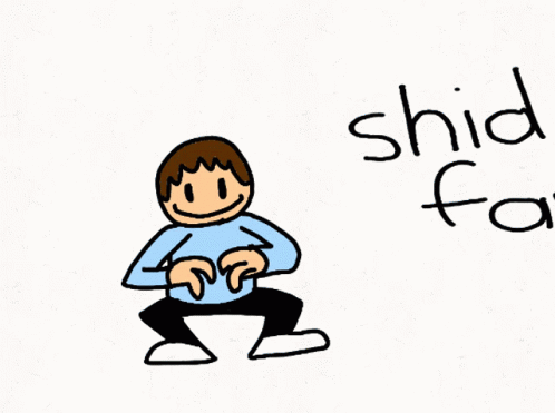 A Cartoon Drawing Of A Man With The Words ' Shid Fa ' Written Below Him GIF