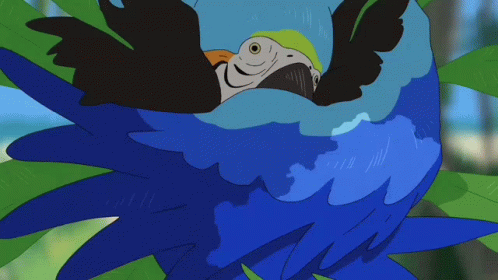 A Cartoon Drawing Of A Man With Wings And A Sad Look On His Face GIF