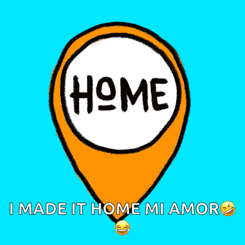 Map Pin With Home Text GIF