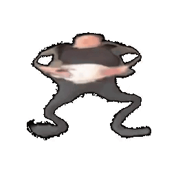 A Cartoon Drawing Of A Monkey With Long Legs And A Beard . GIF