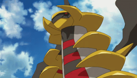 A Cartoon Drawing Of A Monster With A Blue Sky Behind It GIF