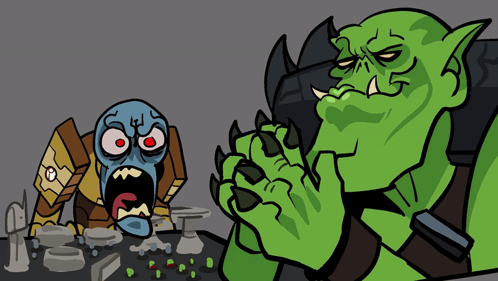 A Cartoon Drawing Of A Monster With A Clock On His Chest GIF