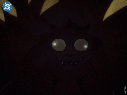 A Cartoon Drawing Of A Monster With A Dc Logo On The Bottom GIF