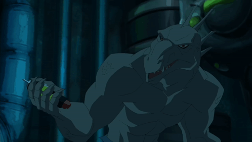 A Cartoon Drawing Of A Monster With A Tattoo On His Arm GIF