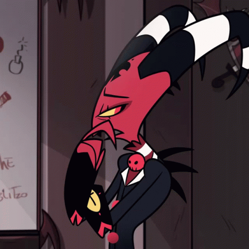 Cartoon Monster With He Written On Wall GIF