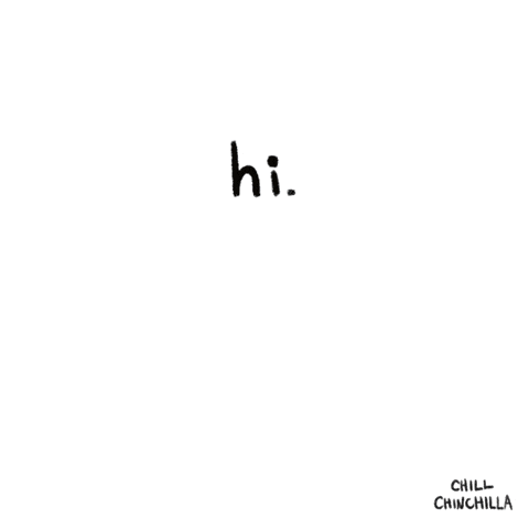 A Cartoon Drawing Of A Mouse With The Words Hi Written Above It GIF