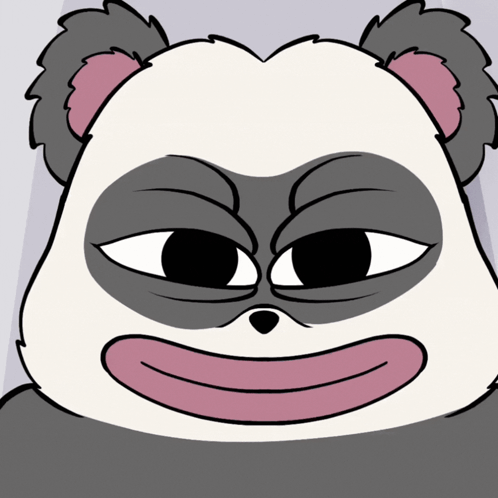 Cartoon Panda With Funny Face GIF