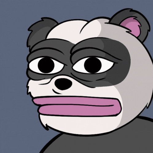 Cartoon Panda With Pink Tongue GIF