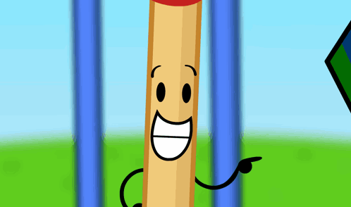 A Cartoon Drawing Of A Pencil With A Face And Hands GIF