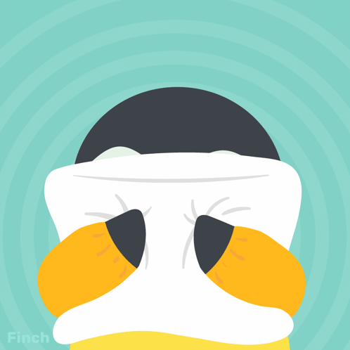 A Cartoon Drawing Of A Penguin With The Word Arghhhh Above It GIF