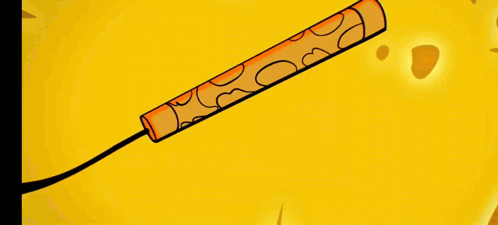 A Cartoon Drawing Of A Person Holding A Piece Of Cheese GIF