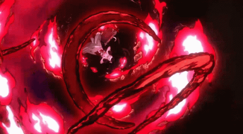 A Cartoon Drawing Of A Person In A Red Swirl GIF
