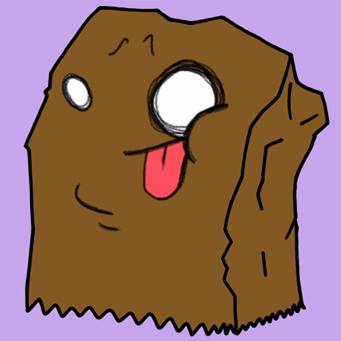 A Cartoon Drawing Of A Person Putting A Note On A Rock That Says Noted GIF