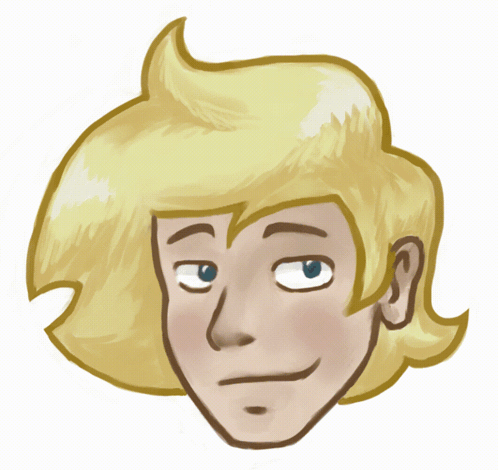 A Cartoon Drawing Of A Person 'S Face Is Made Up Of Squares GIF