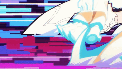 A Cartoon Drawing Of A Person 'S Face With A Purple Background GIF