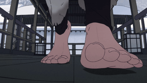 A Cartoon Drawing Of A Person 'S Feet With The Letters O On Them GIF