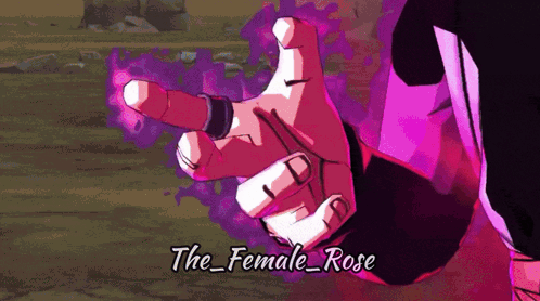 A Cartoon Drawing Of A Person 'S Hand With The Female Rose Written Below It GIF