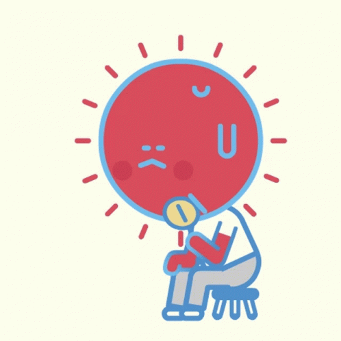 A Cartoon Drawing Of A Person Sitting On A Stool Looking At A Clock GIF
