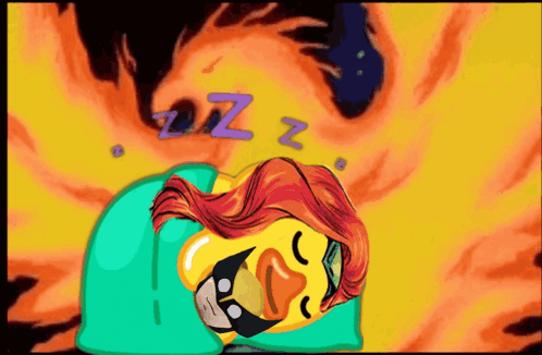 A Cartoon Drawing Of A Person Sleeping With The Letters Zz Behind Them GIF