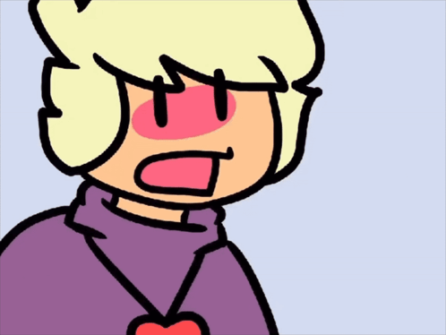 A Cartoon Drawing Of A Person With A Heart Necklace Around Their Neck GIF