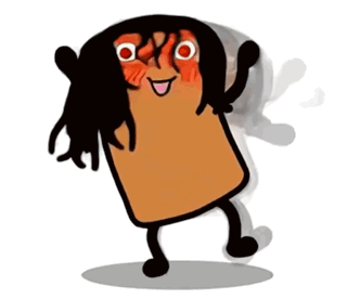 A Cartoon Drawing Of A Person With Long Hair And Red Eyes GIF