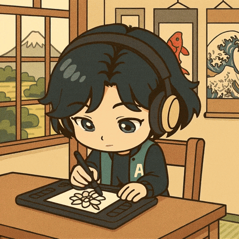 A Cartoon Drawing Of A Person With The Letter A On Their Sweatshirt GIF