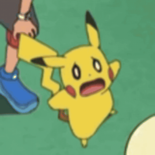 A Cartoon Drawing Of A Pikachu With The Words Whyyy On The Bottom GIF