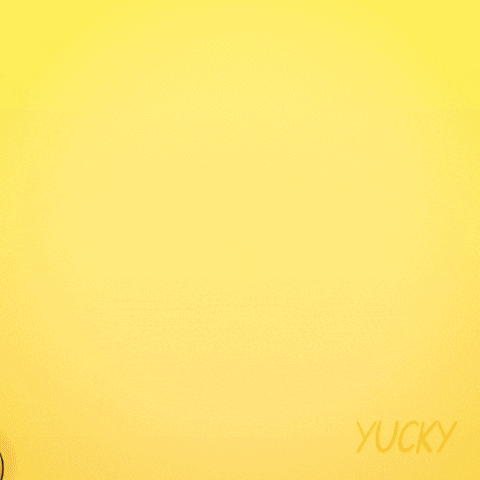 A Cartoon Drawing Of A Pink Duck Holding A Gold Medal With The Name Yucky Below It GIF