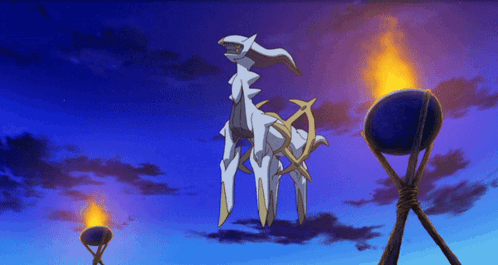 A Cartoon Drawing Of A Pokemon With A Torch In The Foreground GIF