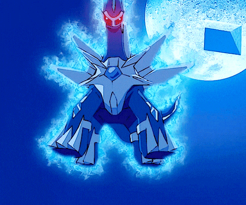 A Cartoon Drawing Of A Pokemon With Red Eyes GIF