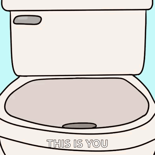 A Cartoon Drawing Of A Poop With A Fly On Top Of It And The Words This Is You Below It GIF
